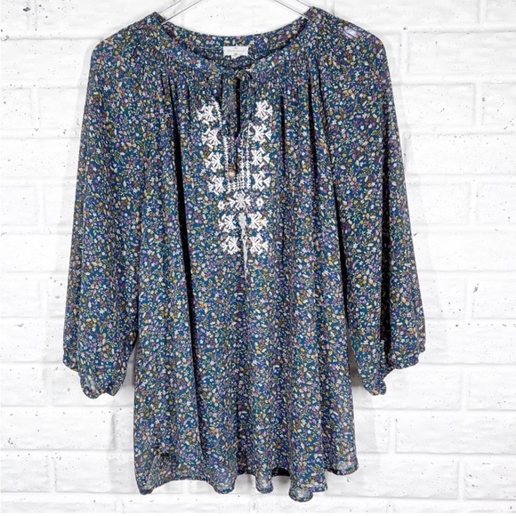 Mason & Belle Bobby Embroidered tie Detail Top-1X - Picture 1 of 4